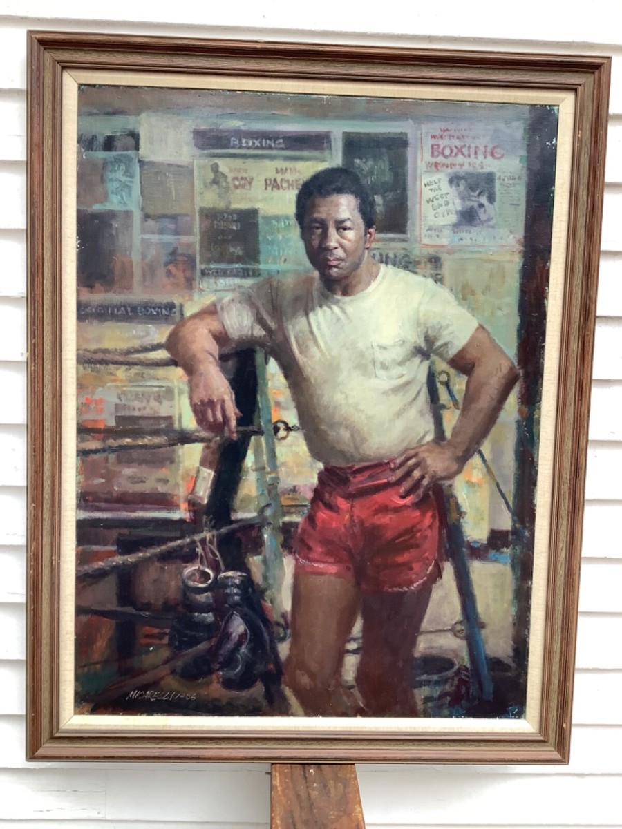BOXER 油絵アート Large Clement Micarelli Oil/Canvas 