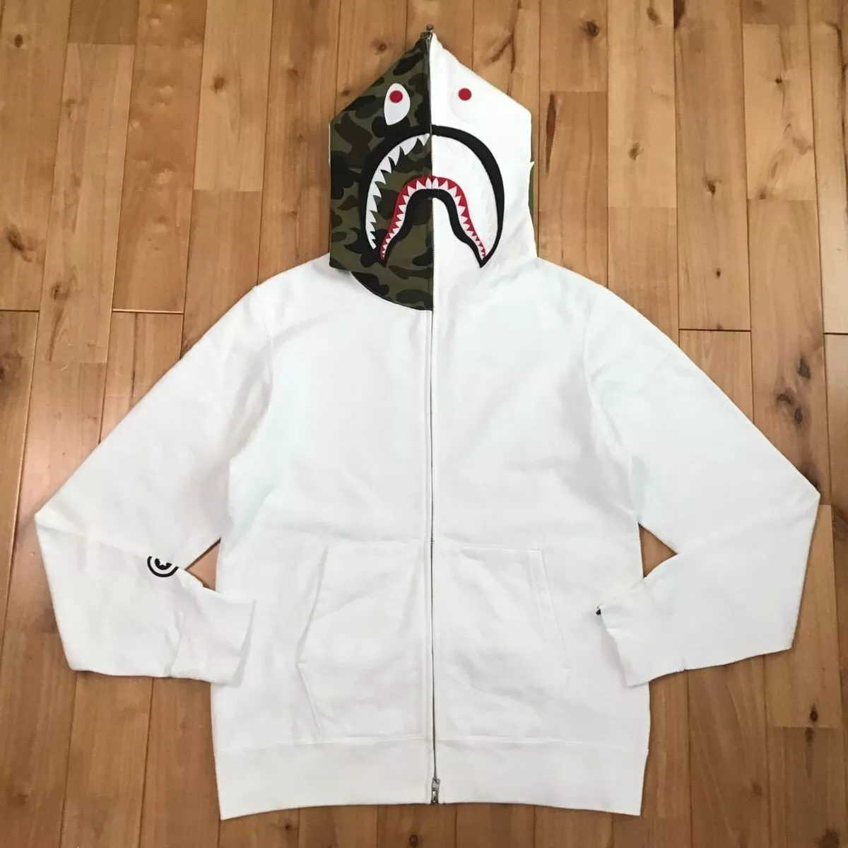 White bape clearance sweatshirt