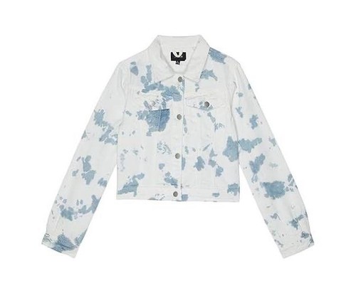 New Joe's Jeans Kids Girls Tie Dyed Denim Jacket Blue White Size 6 NWT