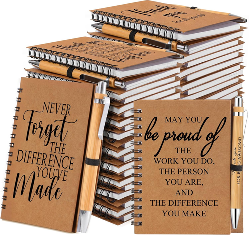 30 Sets Spiral Notebooks with Bamboo Pens - Notepad for School and Staff Gifts - Picture 9 of 12