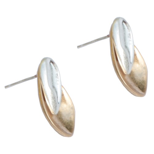 Handmade Earring Women's Fashion Earrings Gold and Silver Ear Stud Simple Style  - Picture 3 of 3