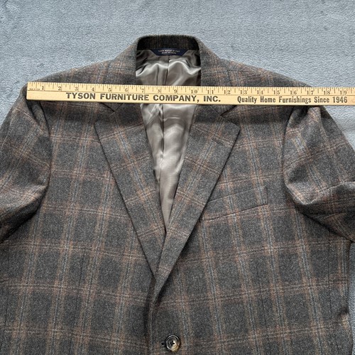 Brooks Brothers Blazer Herren 40 S E Thomas Fitzgerald Fit grau kariert Wolle Kaschmir - Bild 10 von 19
