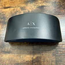 Armani Exchange A X Clamshell Case Sun Eye Glasses Hard Black Storage-565
