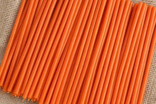 300 Stück Wachskerzen, weiß + orange Kerzen №60, Ritualkerzen, Kerzenset - Bild 5 von 5