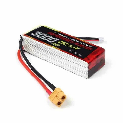 2 Stück LiPo-Akku für DJI Phantom FC40 F450 F550 11,1 V 3000mAh (XT-60) Stecker - Bild 2 von 4