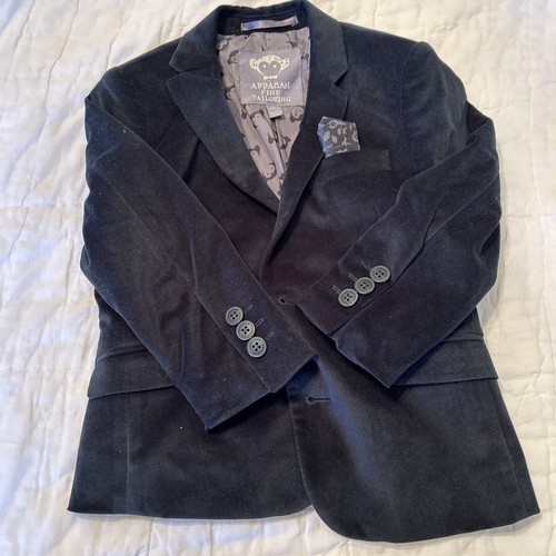 Appaman Boys 4T Velvet Dark Green Teal Suit Jacket Blazer Coat Lined - Picture 15 of 18