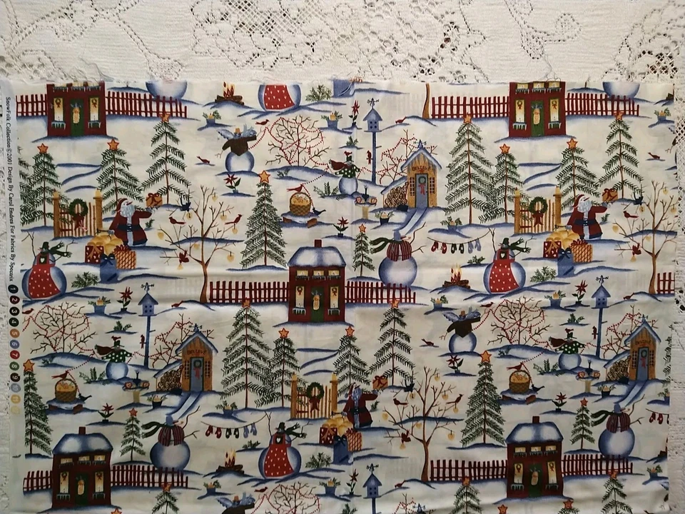 Vintage SnowFolk Collection 2001 Carol Endres Spectrix Cotton 13"x43" - Image 2 of 3