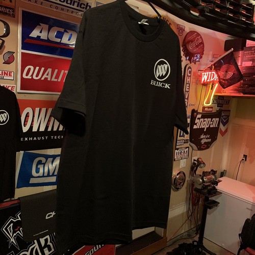 Camiseta negra BUICK Tri Shield Circle Logo HOTROD V6 GM Grand National Regal 455 - Imagen 7 de 12