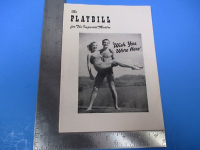 Playbill Imperial Theatre Wish You Were Here October 5, 1953 Sheila Bond S7509