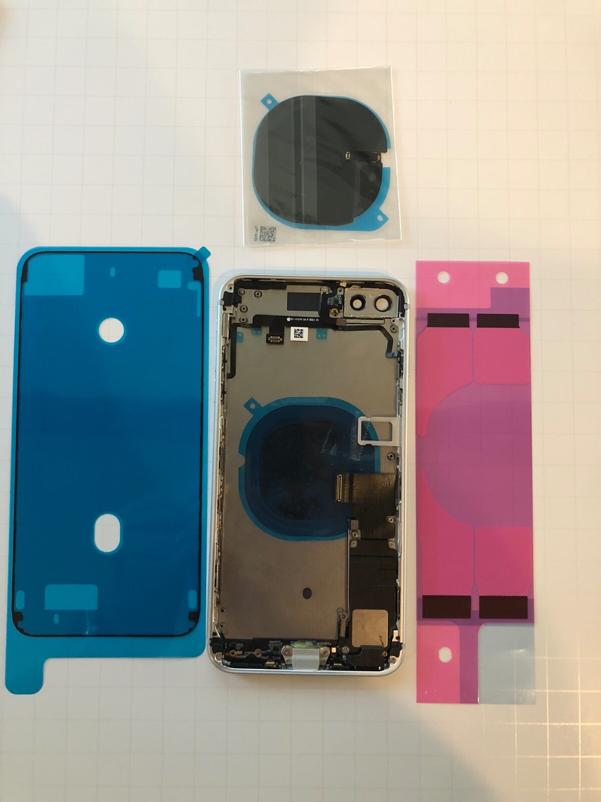Replacement Back Glass Housing Cover Frame Assembly compatible iPhone 8 plus - Picture 5 of 6