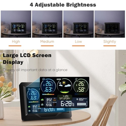 Wireless Weather Station Indoor/Outdoor Thermometer Digital Clock Humidity Date - Picture 9 of 17