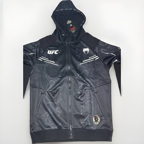 UFC Authentic Adrenaline Fight Night by Venum Mens Full Zip Hoodie - Black - Picture 2 of 3