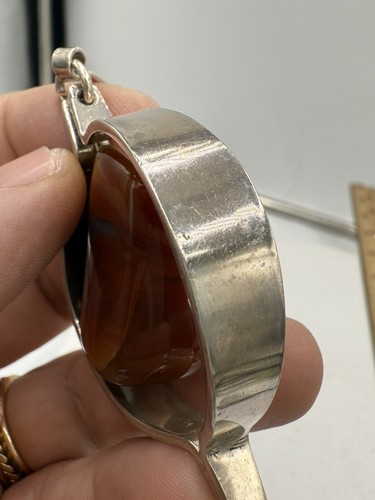 RARE Asbjorn Birkelund Norway Sterling Modernist 3D Pendant Necklace 1960s - Picture 12 of 12