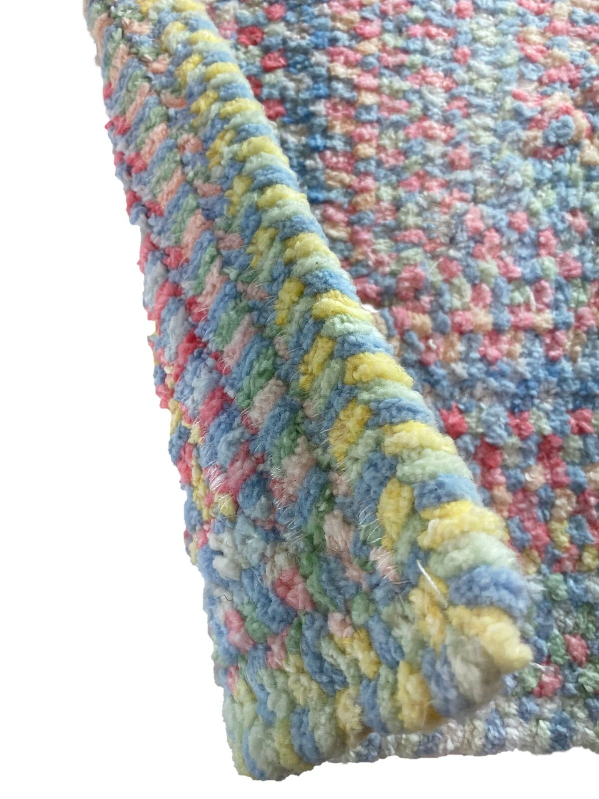 Capel Rugs Babys Breath Soft Chenille Braided Concentric Area Rug Blue