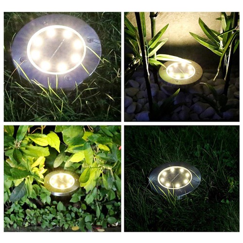 8LED Solarleuchte Bodenstrahler Außen IP65 Gartenleuchten Garten Solarlampen DE - Afbeelding 19 van 20
