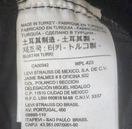 Levi's Mens 502 Made & Crafted Jeans 29X32 Distressed Black Wash Straight. - Picture 13 of 13
