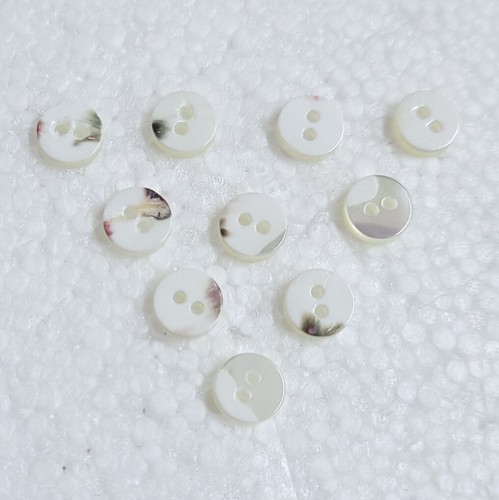 Mother of Pearl Shell Buttons 6mm 2 Hole Ring Edge Mini Doll Sewing Art Crafts - Picture 14 of 14