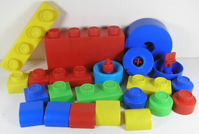 Giga Brick 22 Parts & Pieces Bulk Lot Preschool Construction Block Building Toy