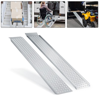 2X Auffahrrampe Motorrad Auto 400kg Rutschfest Auffahrschiene Laderampe 160cm