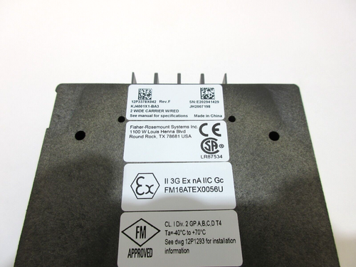 Emerson Fisher Rosemount KJ4001X1-BA3 2 Wide Carrier mit rot 12P3378X042 Rev. F - Bild 2 von 5