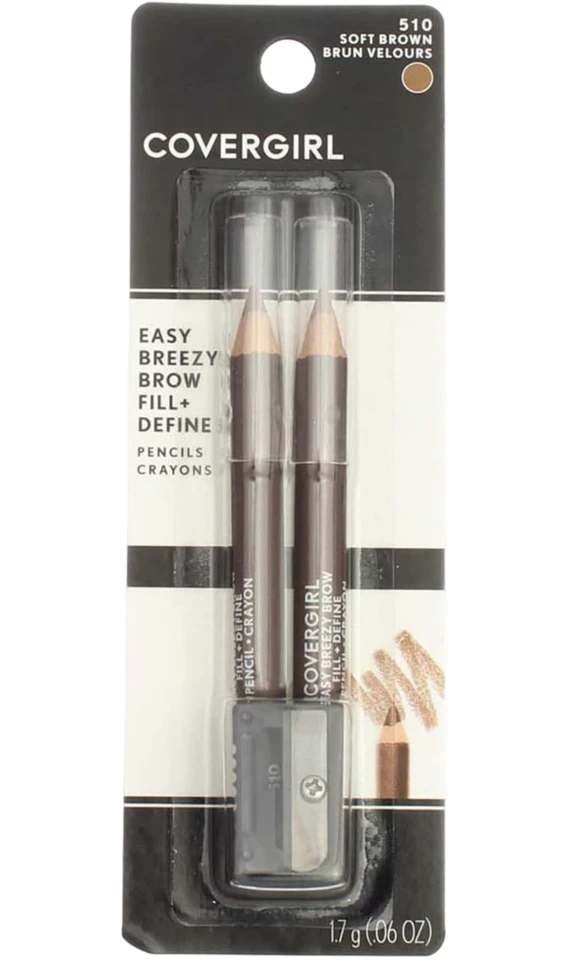 Set of 9 CoverGirl Easy Breezy Brow Fill + Define Pencil Crayons with Sharpeners - Image 2 of 4
