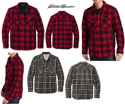 MENS RUGGED, HIGH PILE FLEECE LINED SHIRT JAC, CHEST/HAND POCKETS, WARMTH XS-4XL