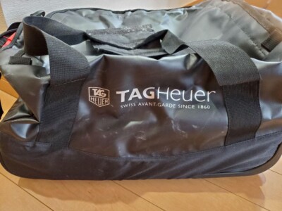 MINT] TAG Heuer Watch Novelty Black Nylon Logo print Boston bag
