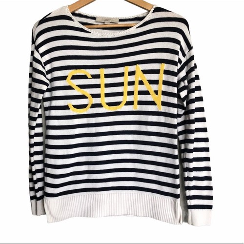 LOFT SUN Nautical Stripes Sweater XS - Picture 3 of 4