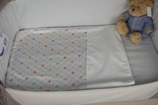 Pokrowiec z miękką podszewką z polaru na łóżeczko, kosz Mojżesza, wózek geometryczny