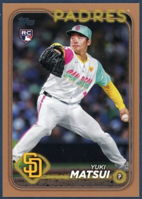 Yuki Matsui 2024 Topps Update GOLD RC Parallel #US8, /2024 San Diego Padres