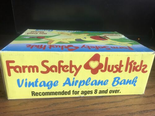 VINTAGE AIRPLANE BANK NIB FARM SAFETY FOR KIDS LIMITED EDITION 1994 RARE HTF - Picture 10 of 12