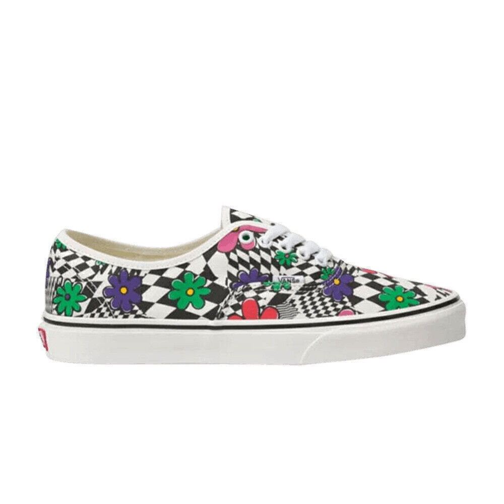 Мужская обувь Vans Authentic с цветочным рисунком в шахматном порядке VN0A348A40G