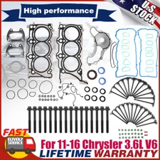Head Gasket & Intake Exhaust Valves & Bolts Set for 11-16 Chrysler 200 300 3.6L