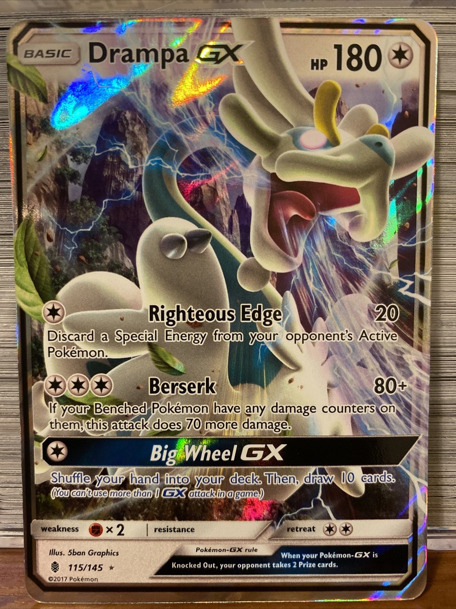 Drampa GX 115/145 - Guardians Rising NM Full Art Ultra Rare Pokmon Card