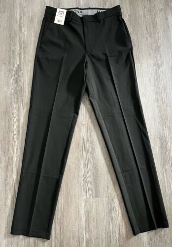 40 X 29 Men’s Haggar Black Stretch Super Flex Waistband Premium Dress Pants NEW - Picture 2 of 6