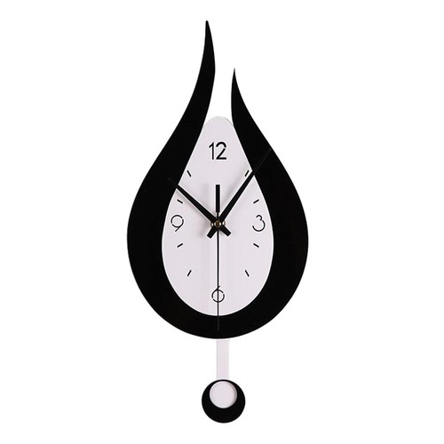 12 in Modern Silent Quartz Pendulum Wall Clock Non-ticking Glass Decorative 3PCS - Picture 9 of 24