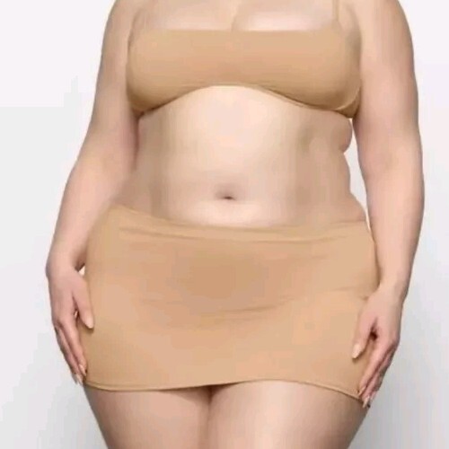 SKIMS Recycled Swim Micro Mini Skirt Women Swimwear Beach Swimsuit Tan 4X NWT - Picture 8 of 9