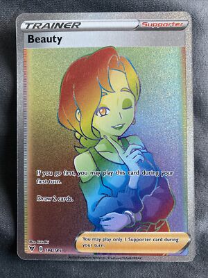 Beauty Full Art Rainbow Rare 194/185 NM - 2020 Pokemon TCG Vivid Voltage |  eBay