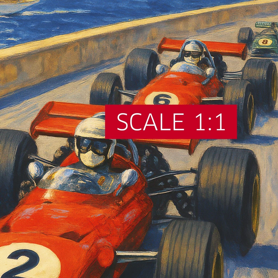 Monaco Vintage F1 Grand Prix 1970 Art Poster — Auto Racing Wall Art, Formula 1 - Image 4 of 4