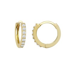 9ct Yellow Gold Huggie Hoop Cuff Earrings - SOLID 9ct GOLD - PAIR