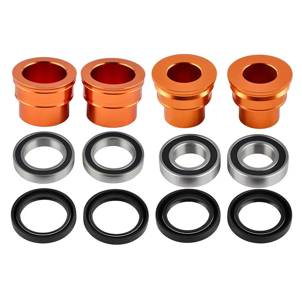 Front Rear Wheel Spacers Seals Bearings For KTM 125-530 EXC EXCF XCW SMR 2003-15 - Image 2 of 4