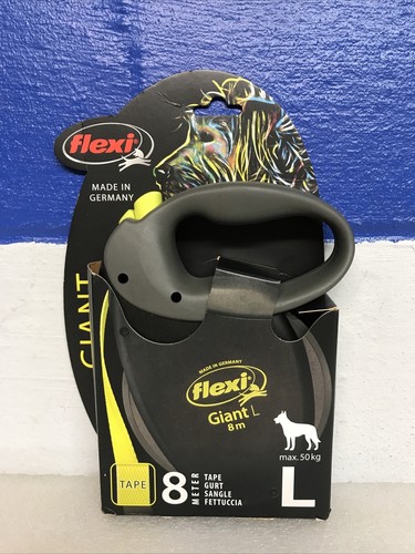 Flexi Giant Retractable Dog Leash Size Large 26ft Up To 110lbs Black/Grey New