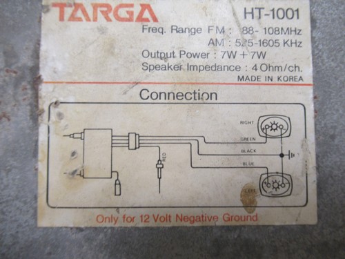 Targa HT-1001 Radio Stereo Audio AM FM Tape Cassette - 第 6/7 張圖片