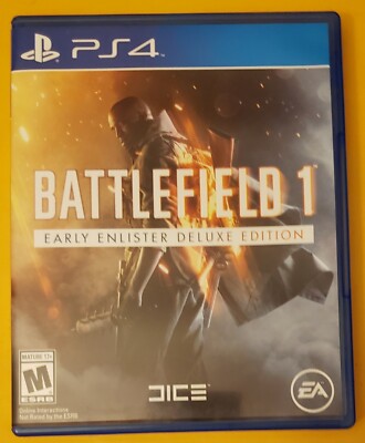 Playstion 4 PS4 Battlefield 1 Early Enlister Deluxe Edition No DLC