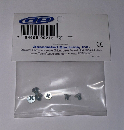 Vintage Team Associated RC10 9215 Silver 6-32 3/16 inch Screw Set New NOS NIP - Picture 2 of 2