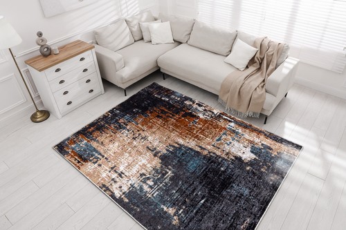 Modern practical washable RUG 'MIRO' ABSTRACTION print non-slip easy to clean - Picture 5 of 10
