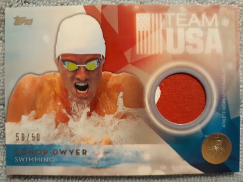 CONOR DWYER 2016 Topps US OLYMPIC TEAM SILVER RELIC CARD /50 #USOTR-CD swimming - Picture 1 of 2