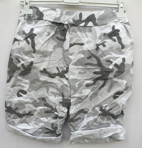  PANTALONCINI DA DONNA ITALIANI HOT PANT COTONE HOLIDAY MAGIC PANTALONI REGOLARI TAGLIE FORTI  - Foto 17 di 27