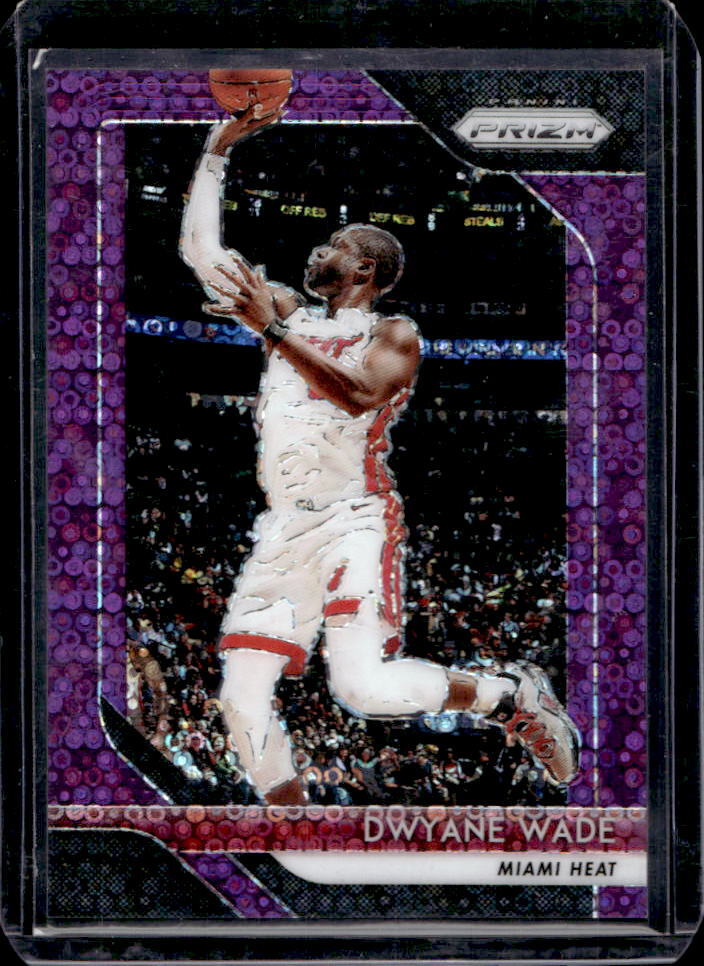 2018-19 Panini Prizm Dwyane Wade Fast Break Purple Prizm Parallel #69/75 Heat