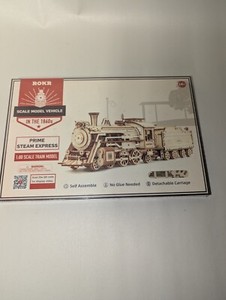 Rokr Prime Steam Express 1 80 Scale Model Train - 3d Wood Puzzle